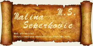 Malina Šeperković vizit kartica